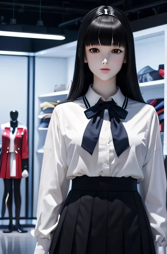 Full body mannequin deep kisses computer display,that mannequin is beautiful,That mannequin is Erika Ikuta.,That mannequin is .,The height of the mannequin is 165cm,mannequin color&#39;my face is white.,mannequin color&#39;The body is pure white.,The mannequin has black hair(bangs),mannequin color&#39;eyes are black.mannequin is wearing a girl&#39;high school uniform.
