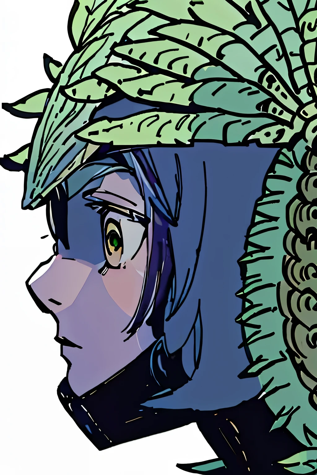 warrior, solo, fictional character, plant characteristics, plant traits, anime, toom, 4K, high definition, hyper detailed, intricate, masterpiece