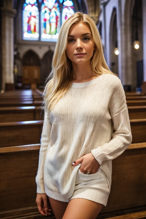 blondie girl in church