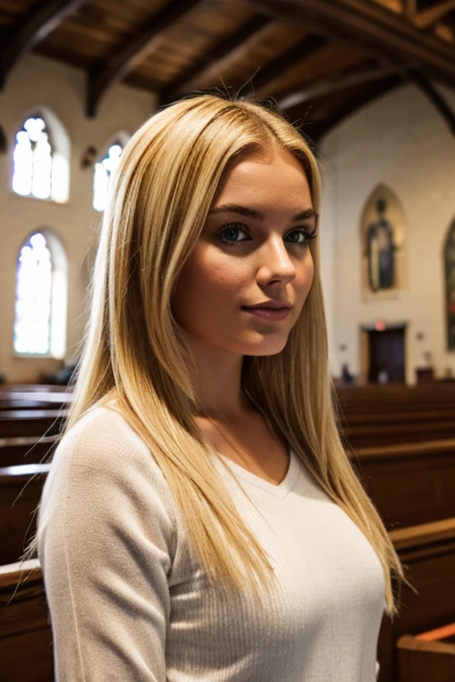 blondie girl in church