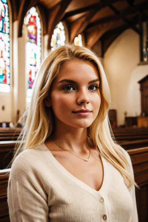 blondie girl in church