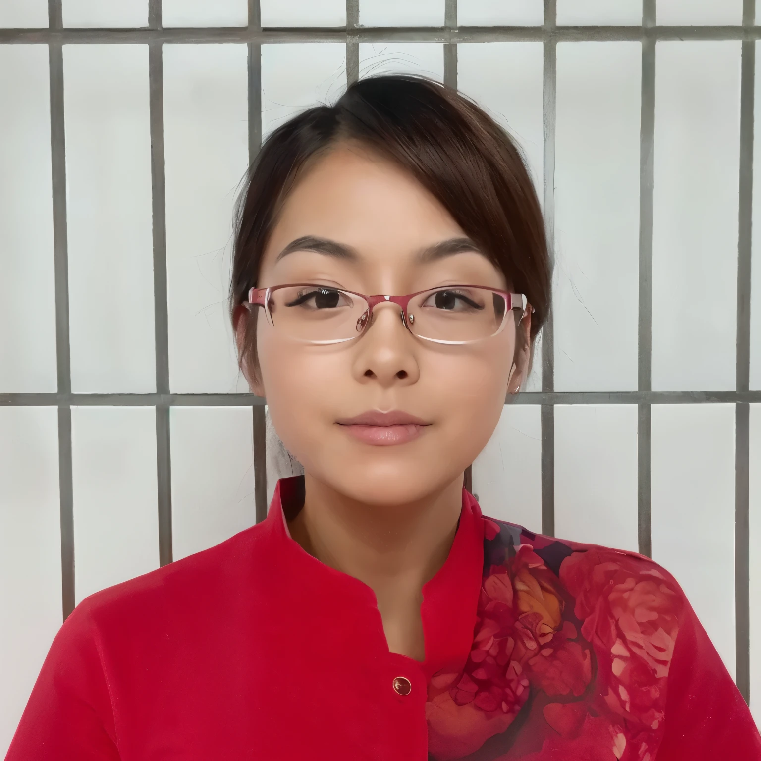 1girl, wearing glasses, wearing a bikini, super detailed, high anatomy, high quality