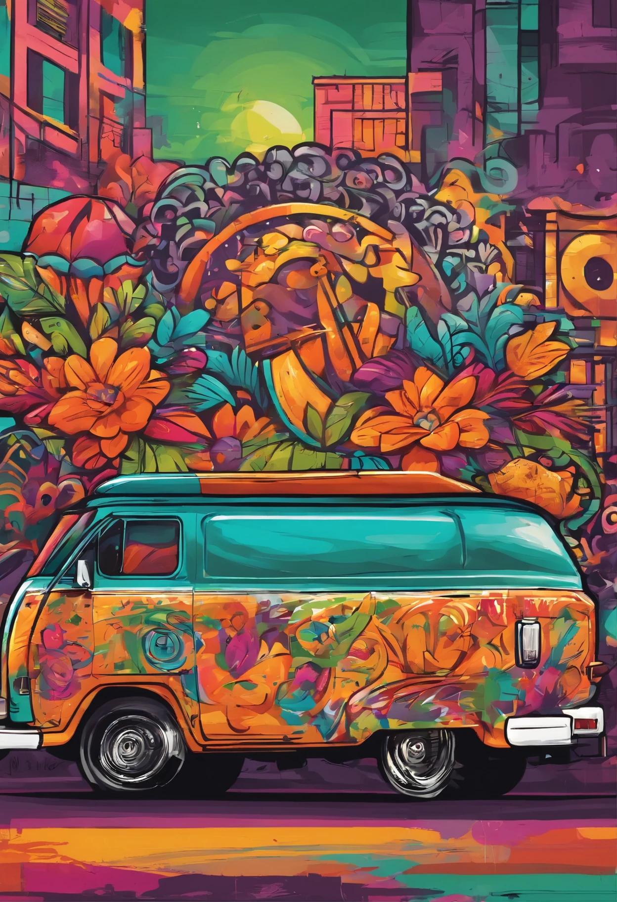 Taco truck art painting Mexico theme profile picture