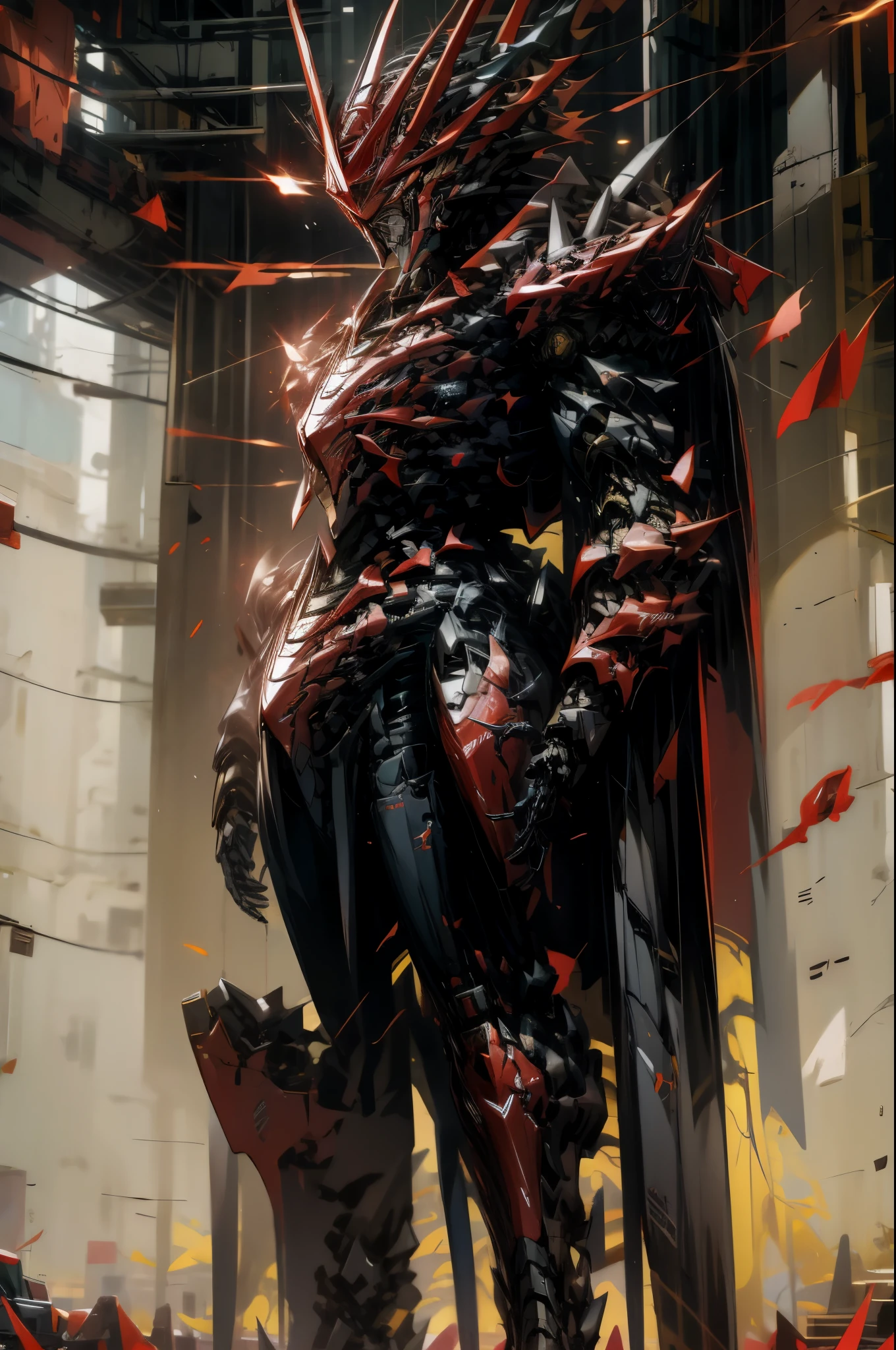 Humanoid Decisive Weapon、Dressed in a red aura