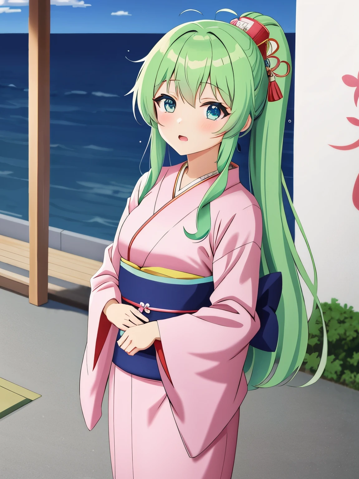 Anime girl in kimono looking at camera, in kimono, anime style 4k, Anime girl with green hair and blue eyes wearing Japanese clothes,  Kantai Collection Style, anime moe art style, 様式化されたアニメ携帯電話を持ってAnime girl in kimono looking at camera, Best Anime 4K Kona-chan Wallpaper, anime style 4k, Cute girl anime visual, anime wallpaper 4 k, anime wallpaper 4K, Cute anime wife in a nice dress, anime wallpaper, in kimono, anime art wallpaper 4k, anime art wallpaper 4k, in kimono,long hair