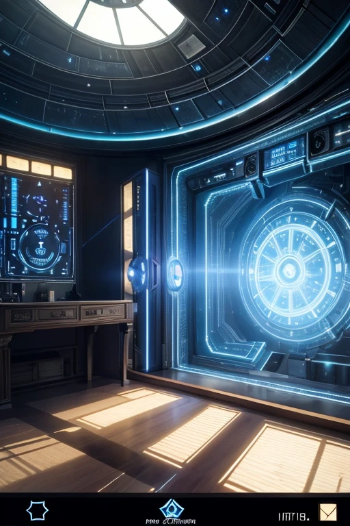 Araf view of clock in building with skylight, tardis console room, At the Interstellar Headquarters, inside the tardis, Someone is doing experiments inside, location is inside the tardis, Aperture test room, Inside the Star Destroyer, Movie screenshots, Engine room on a starship, Screenshots, interstellar infinity portal, inside spaceship
