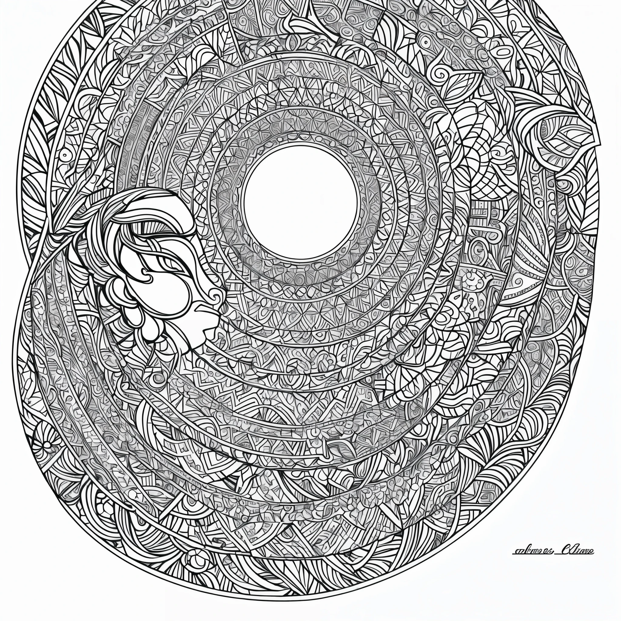 monkey swings,Livre de coloriage, lignes connectées, symétrie,face à l&#39;avant, noir et blanc, travail au trait épais, grands modèles, espace négatif, motif épais, fond de belle forêt, dessin au trait fin stylisé à l&#39;encre, vecteur, Adobe Illustrator, .eps, conception pour le tatouage, Modèle africain