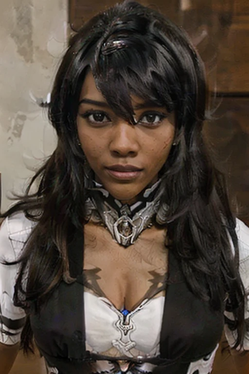Sexy Ebony Woman in School Uniform. NSFW