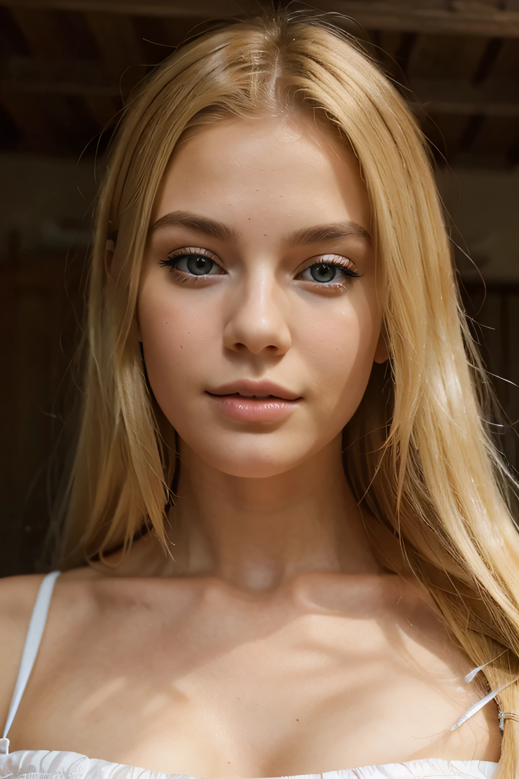 rubio, chica, hermoso, [foto de la cara], real, relasistic