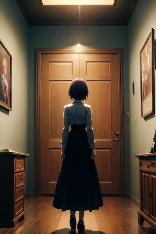 (best quality,4k,8k,highres,masterpiece:1.2),ultra-detailed,realistic:1.37,a woman standing in a dark room holding a piano,a man standing on a chair,an animated movie screenshot,an anime movie screenshot,an animated still shot,an anime movie still,an animated movie still,anime screenshot of Kuro,Taken from an animated horror movie,a shot from an animated movie,a still shot from an animated movie,a still shot from an anime movie,selected anime stills of the day,a movie scene from an anime