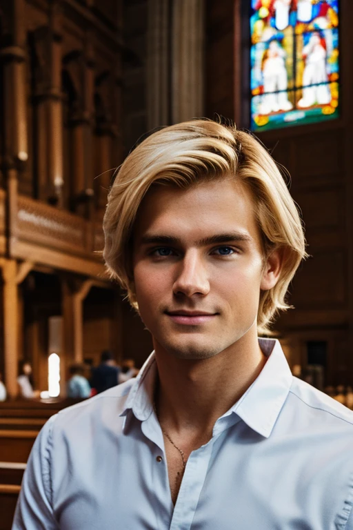 blondie guy in church