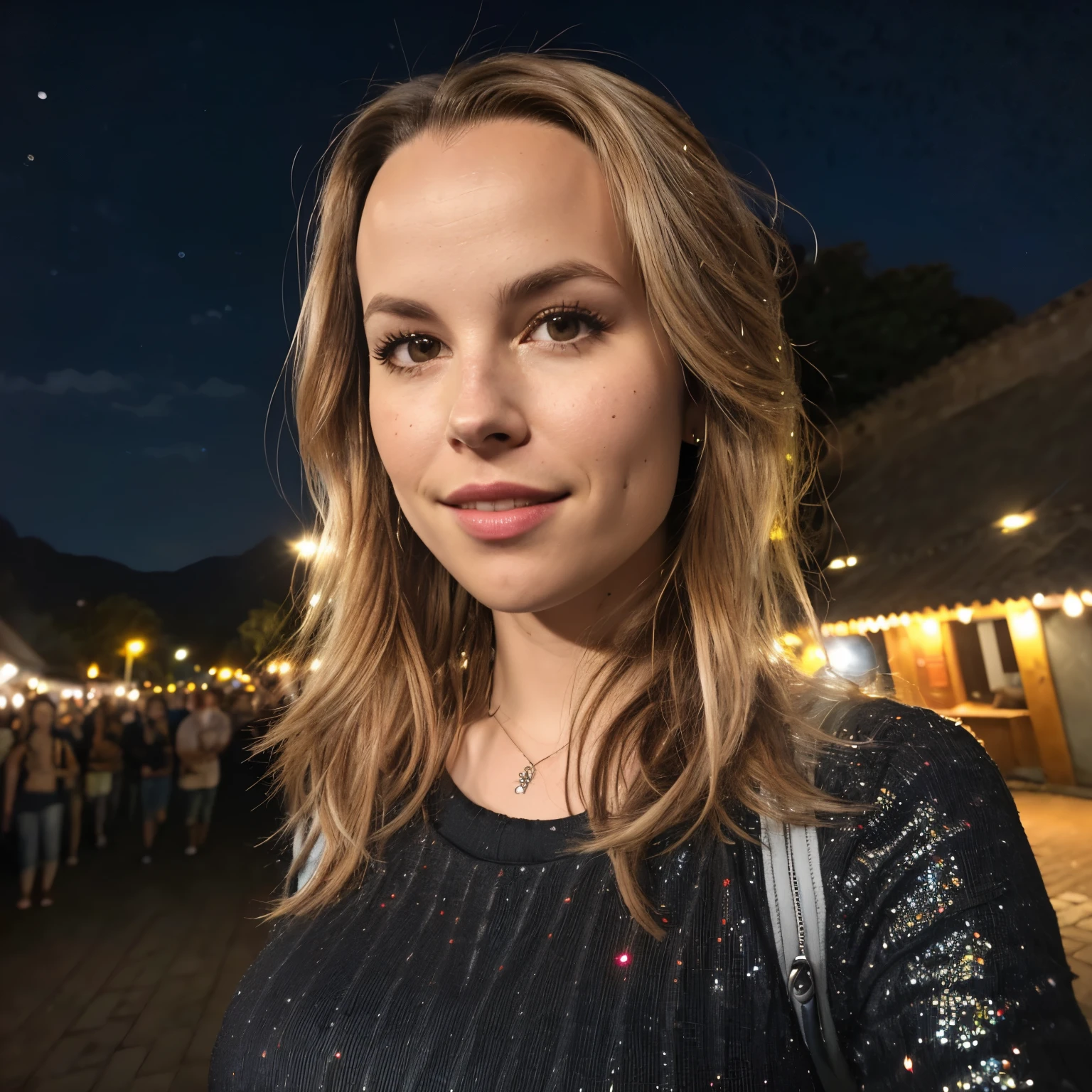 (selfie,bridgit mendler, bigfaketits,  Plano: 1.4), (metade reta do corpo: 1.4), Foto de retrato RAW UHD de uma loira de 24 anos (mulher de olhos azuis) Caminhando por um beco escuro, medium breasts,, Cidade de dia, (pedra), (recortar), detalhes (Tecido! , dela! , Glitter, Cor!! , Desvantagens: 1.1), Bright eyes with high level of detail (Looking at the camera), SLR Lighting, single-lens reflex camera, ultra qualidade, nitidez, profundidade de campo, Film grain (Meio), Fujifilm XT3, claro como cristal, Rahmenmitte, Rosto bonito, sharp focus, street lighting, Neonbeleuchtung, Bokeh (mal iluminado), Noite, (Noitehimmel), Poros detalhados da pele, Pele oleosa, Queimadura solar, Komplexe Augendetalhes, corpo inteiro inteiro, grande 