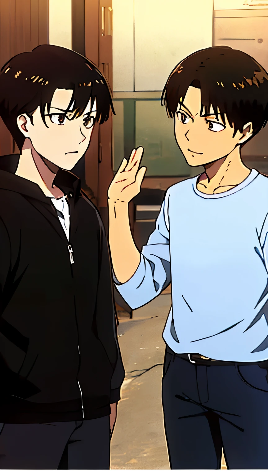 A suspicious friend talking to another