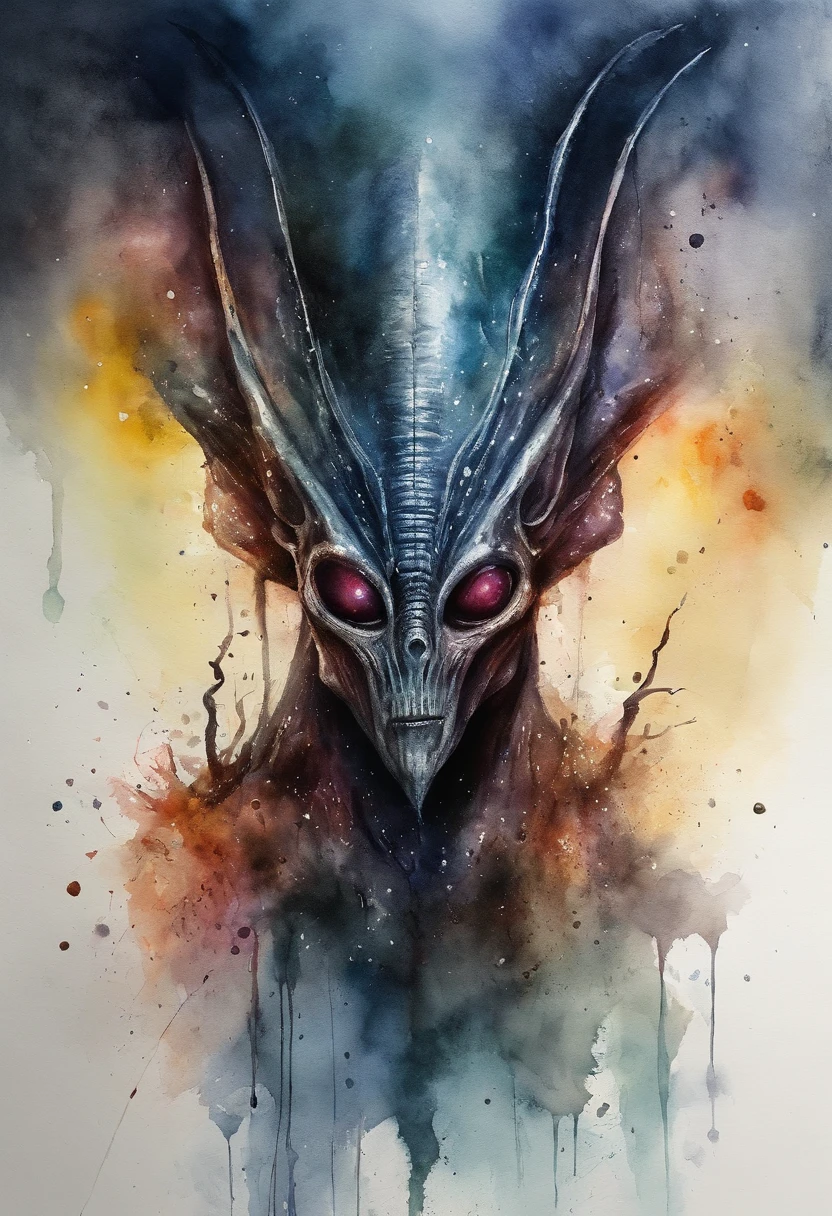 Dark fantasy movie poster, Alien