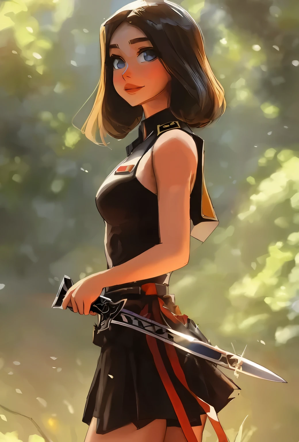 ((samdoesart)), ((bainha de espada)), detalhado, ((muita qualidade)), 4k, dynamic pose, ((kinematics)), ((bainha longa)), ((refletindo))