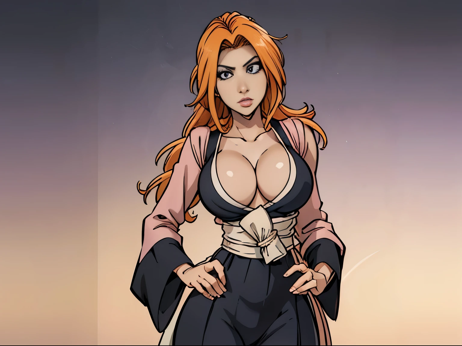 (((rangiku Matsumoto)))8k,((de BLEACH ))((lleva su hakama))(((rengiku matsumoto de bleach)))(((ella posa cat walk)))(((Amazing tits)))caliente, hermosa,((Hornie)),(((matsumoto)))((tiene nalgotas)))8k,((parece un render 3d)) hiperrealista todo como un motor irreal trazado de rayos render ((estilo humano hiperealista)),(((Empty dark background))). hiperrealista todo como un motor irreal trazado de rayos render estilo humano realista ,(((Empty dark background)))., (((emptyback ground)))Suavemente iluminado, Intimo exquisito detalle, sharp focus, intrincadamente detallado, rewarded photography, small-catchlight, bajo contraste, alta nitidez, facial-symmetry, profundidad de campo, cinematic background, Renderizado del motor irreal, Imagen central, dream-like, Suavemente iluminado, intimo, imagen de cuerpo completo ,cuerpo completo,((tetona)),((piernas torneadas)) perfect ass ecchi, hdri