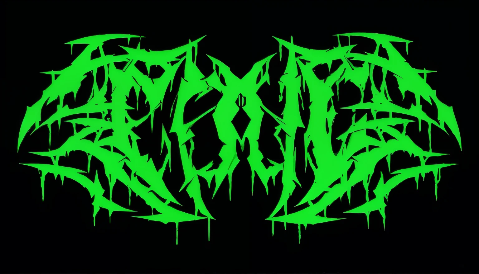 Extremely brutal, looking deathcore, black metal logo that spells the word ‘foul’