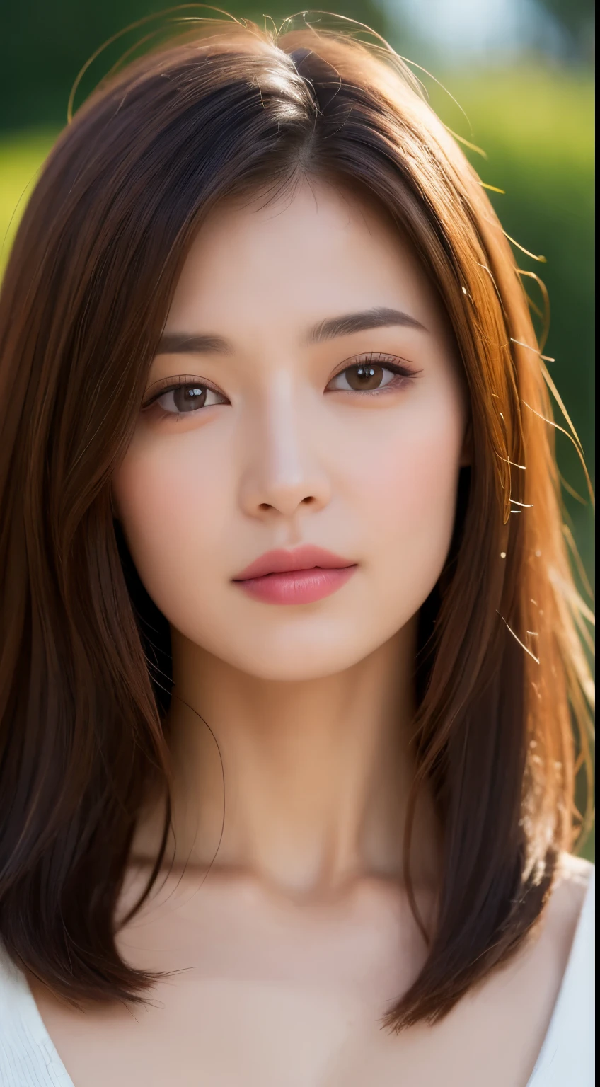 ((Best quality, 8k, Masterpiece :1.3)), Sharp focus :1.2, A pretty woman with perfect figure :1.4, Slender abs :1.2, ((Dark brown hair, Big breasts :1.2)), (Natural light, City street:1.1), Highly detailed face and skin texture, Detailed eyes, Double eyelid