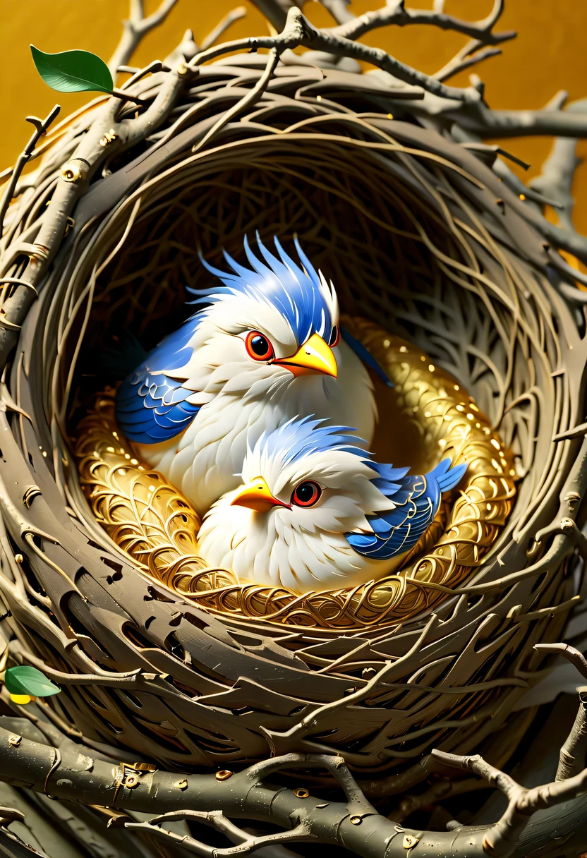 (8k, 16k, Award-winning, best quality, highest resolution, Super details, high detail, anatomically correct, masterpiece, stunning beauty), (金属Nests: 1.3), 火焰山内的魔法Nests , Nests, Detail decoration, gold engraving, exquisite craftsmanship , Legendary Nests, Rare and precious, intricate details, 魔法Nests由一种叫做山铜的金属制成, There are no gemstones, ( Nests: 1.2), Impeccable, Trapped in a volcanic world.