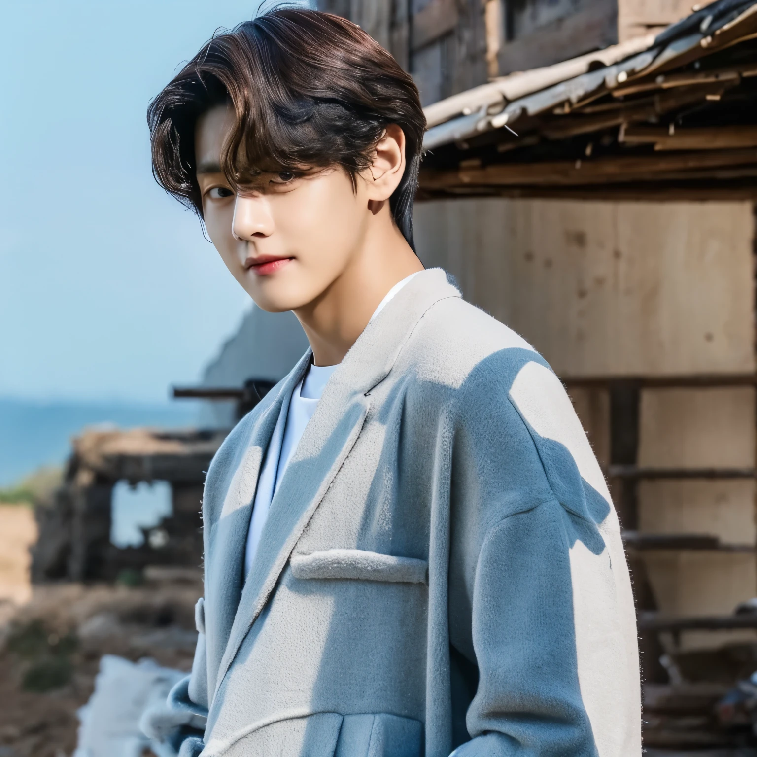 Taehyung bts homem vestido de Bope imagem realista