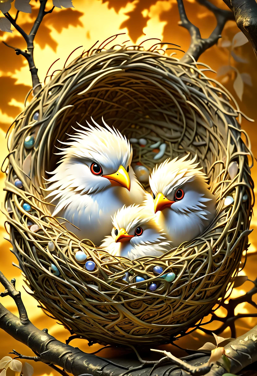 (8k, 16k, Award-winning, best quality, highest resolution, Super details, high detail, anatomically correct, masterpiece, stunning beauty), (金属Nests: 1.3), 火焰内的魔法Nests , Nests, Detail decoration, gold engraving, exquisite craftsmanship , Legendary Nests, Rare and precious, intricate details, 魔法Nests由一种叫做山铜的金属制成, There are no gemstones, ( Nests: 1.2), Impeccable, Trapped in a world of fire.