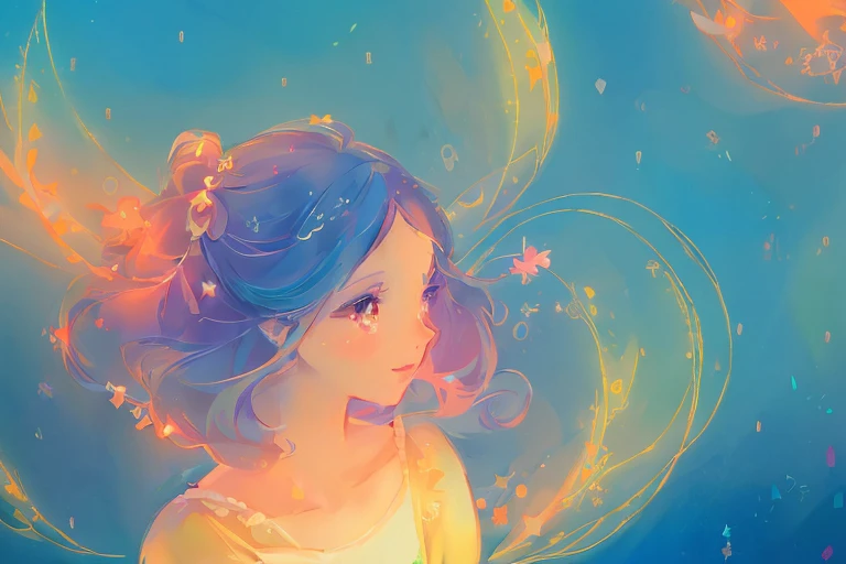 anime, princess flowing gown, glowing ethereal hair, anime girl with cosmic hair, deer-antlers hair, beautiful young wind spirit, beautiful anime art style, beautiful digital illustration, inspired by Glen Keane, inspired by Lois van Baarle, disney art style, glowing aura around her, jen bartel, glowing lights, (masterpiece, best quality), sharp focus, 8k resolution, intricate detail, highly detailed, swirling lines of light, magical lights, whimsical, magical, fantasia background, pastel colors, beautiful girl, golden ratio, perfection, beautiful face, sparkling detailed eyes