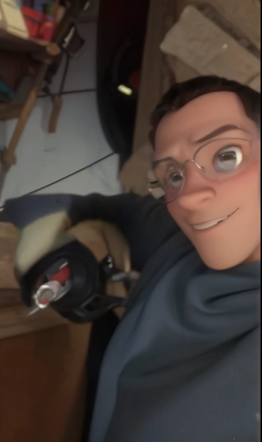 Character from Pixar's Funniest. big brown hair, eyes browns, slim, brown and big eyelashes