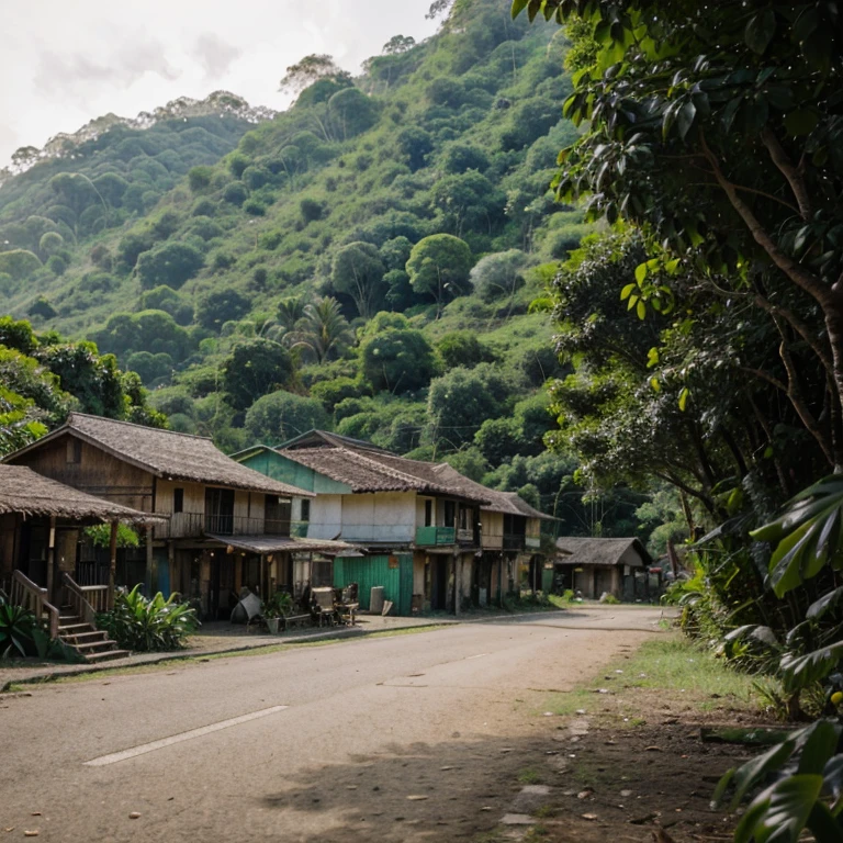 Village in the tropical jungle