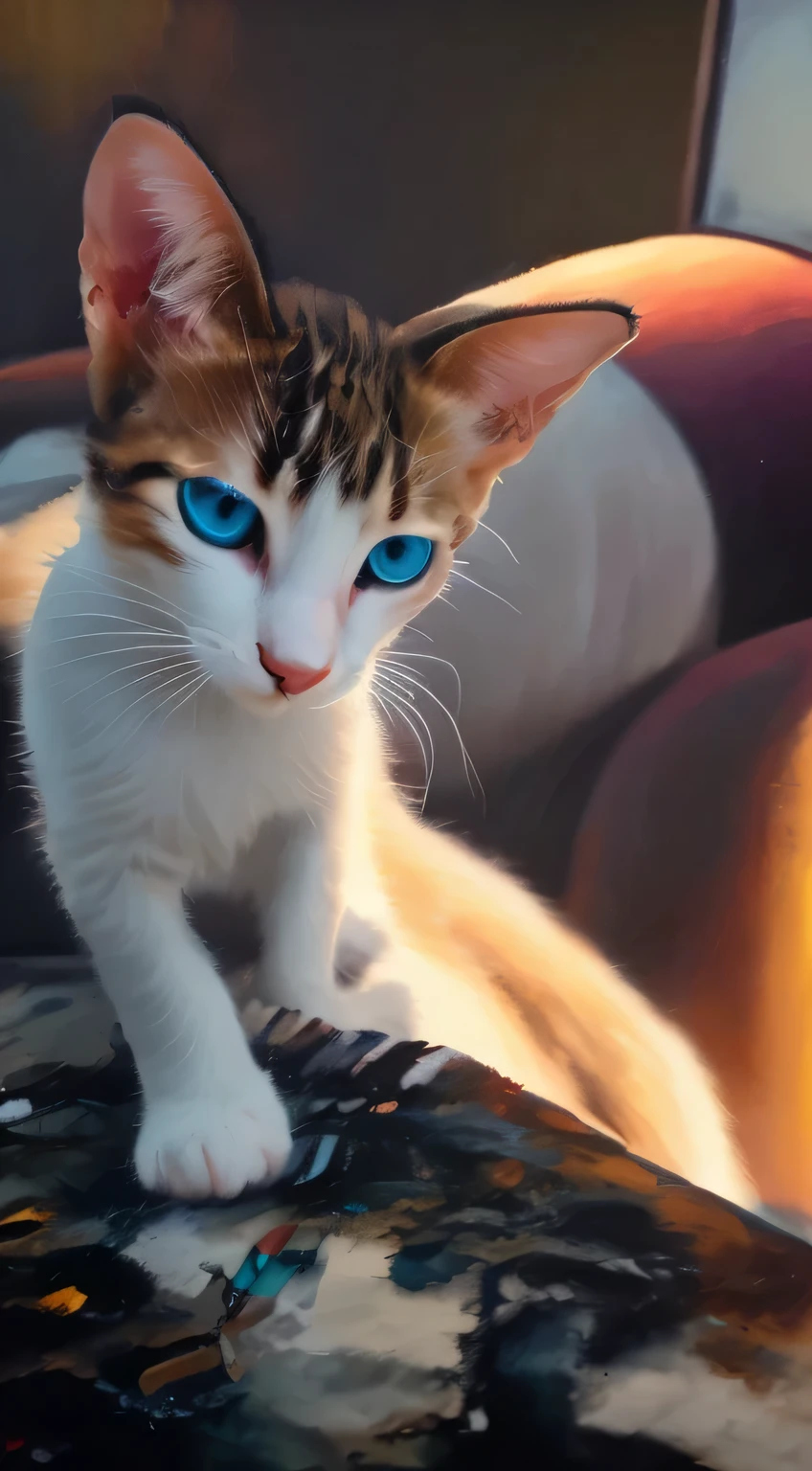 A human-cat sits on the ground,White cat,slender figures,Furry art!!!, female fursona, anthro cat,an anthro cat, anthropomorphic female cat, cat furry