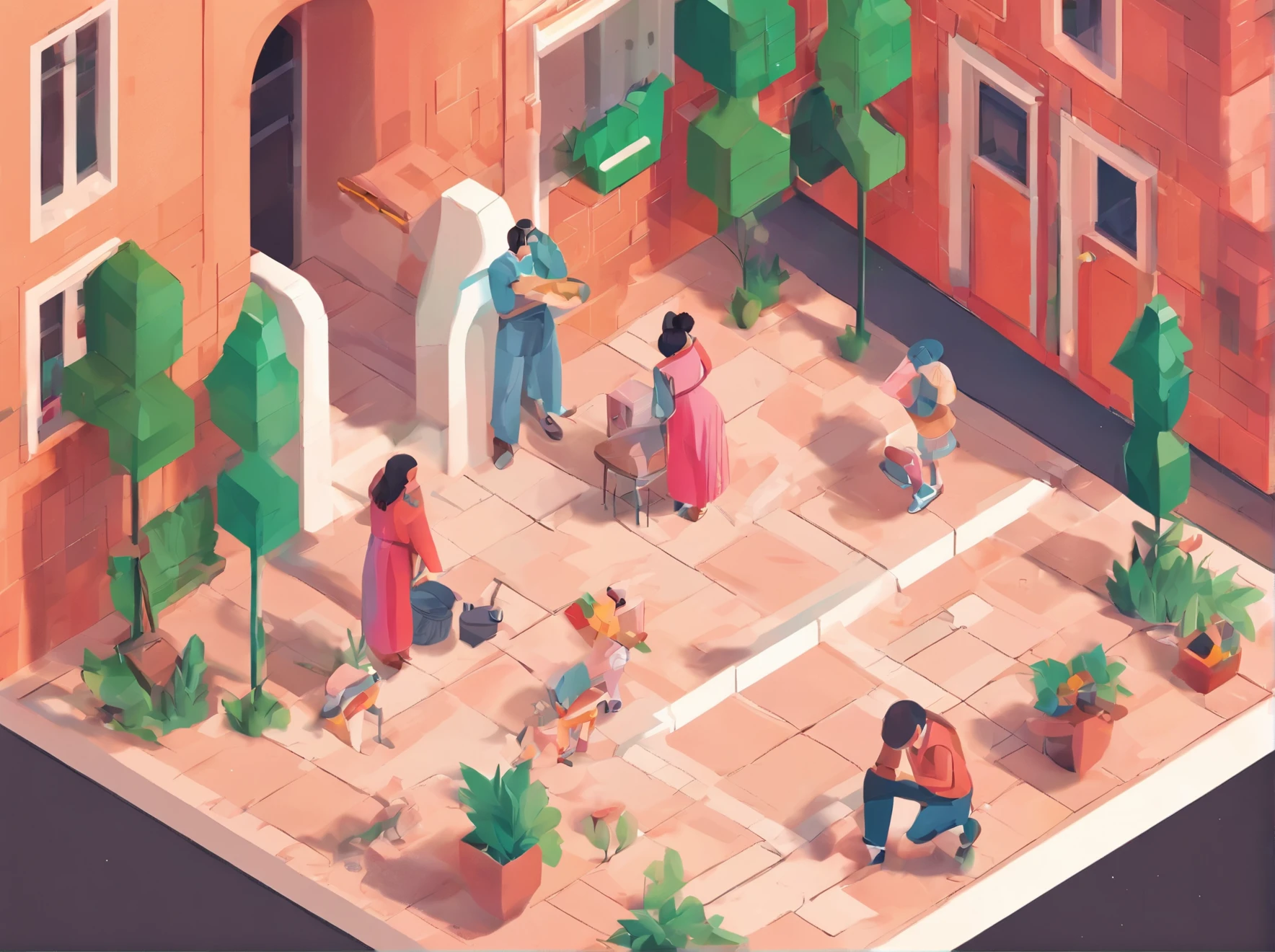 imagenes de hombres y mujeres siendo inclusivos en sociedad, boys caring for and respecting girls and girls doing difficult work, Adds a boy dressed in pink and a girl with pants, una maestra directora.