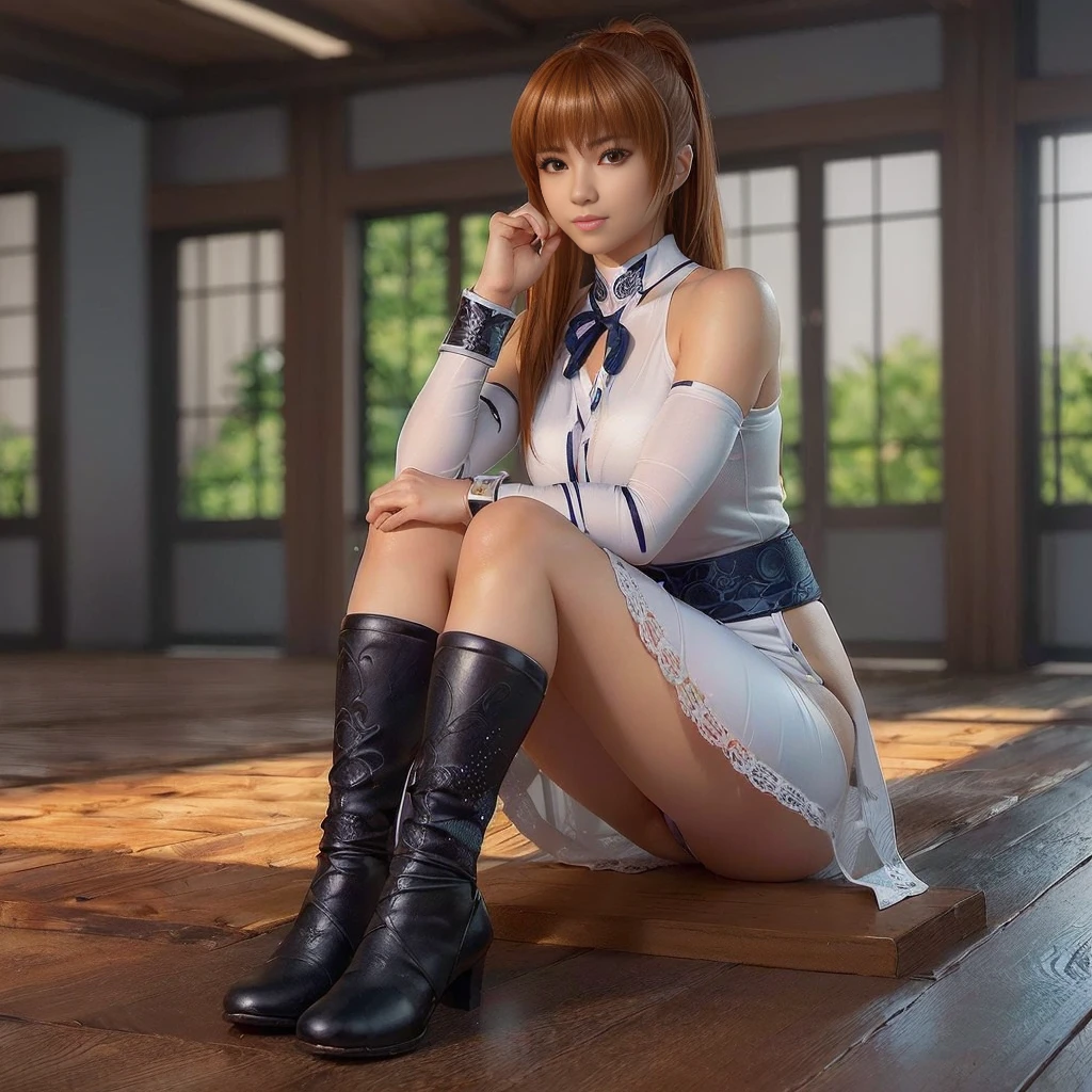 "KASUMI" (best quality,ultra-detalhado,Realistic:1.37), retrato, Detailed eyes and facial features, olhos castanhos, textura de pele delicada e suave, Corpo Perfeito, textura ultra realista, ATHLETIC BODY, fitness body, smiling expression