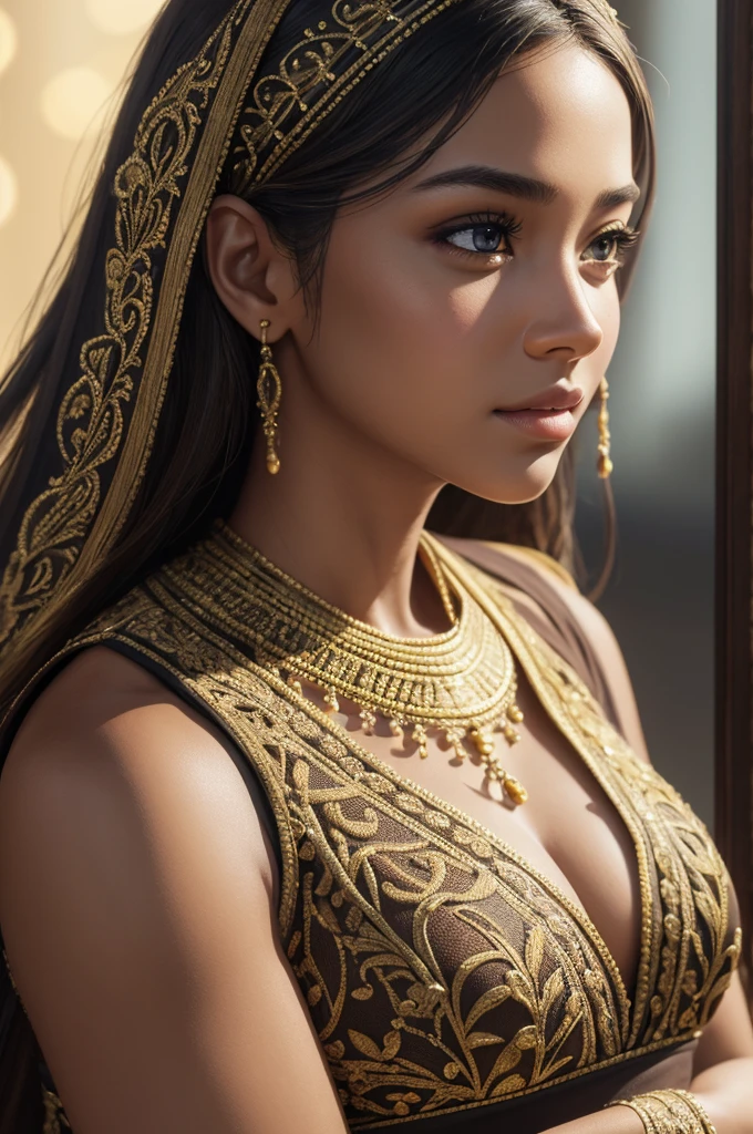 a highly detailed, photorealistic painting, best quality, ultra-detailed, professional, vibrant colors, sharp focus, studio lighting, bokeh, realistic texture and lighting, lifelike representation, incredible attention to detail, extreme clarity, high resolution, vivid hues, painstakingly rendered, masterfully crafted, accurate portrayal of light and shadow, precise brushwork, accurate perspective, true-to-life depiction, impeccable accuracy, minute details, realistic rendering, lifelike skin tones, intricate textures and patterns, lifelike facial features, realistic shadows and highlights, exquisite realism