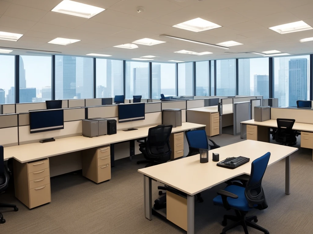 A busy office of a multinational corporation, with people working together in a professional and focused environment. The office is filled with natural sunlight, illuminating the modern and sleek interiors. The employees are sitting at their desks, using state-of-the-art technology and collaborating as a team. The atmosphere is vibrant and energetic, with a sense of productivity and efficiency lingering in the air.

The employees are dressed in smart and professional attire, reflecting the corporate culture. The team consists of diverse individuals, each bringing their unique skills and strengths to contribute to the success of the organization. They are engaged in various tasks, such as brainstorming, discussing strategies, analyzing data, and working on projects. The interactions between team members are supportive, as they share ideas, offer feedback, and work towards common goals.

The walls of the office are adorned with motivational quotes and inspiring artwork, emphasizing the importance of teamwork and innovation. The furniture is sleek and ergonomic, providing comfort and functionality to the employees. The office space is well-organized and clutter-free, promoting a sense of clarity and focus.

The lighting in the office is bright yet warm, creating a pleasant and welcoming atmosphere. The natural light is complemented by strategically placed artificial lights, ensuring a well-lit working environment. The colors used in the office are predominantly neutral tones, with subtle pops of vibrant colors to add visual interest.

The artwork displayed in the office reflects the company's values and vision. It may include abstract paintings, modern sculptures, or photographs capturing inspiring moments. These artistic elements contribute to the overall aesthetic appeal of the office, creating a stimulating and creative environment.

The overall image quality is of the highest standard, with ultra-detailed and realistic renderings that showcase the finest details of the office. The prompt should emphasize the best quality, with options for high-resolution, 4k or 8k imagery. The prompt should also highlight the use of professional techniques, such as studio lighting and physically-based rendering, to enhance the visual appeal of the generated image.

In summary, the prompt should capture the essence of a corporate office, emphasizing the teamwork, professionalism, and productivity of the employees. It should highlight the modern and sleek aesthetic of the office, the diverse and collaborative nature of the team, and the high-quality standards of the imagery.