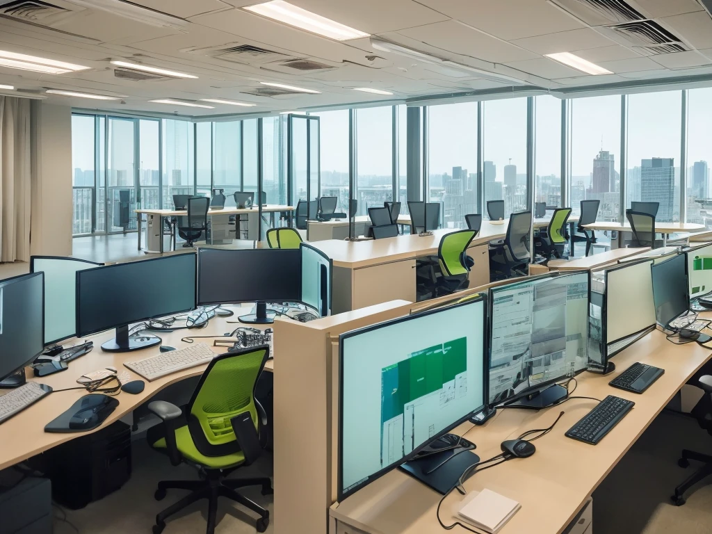 US corporation, office, people, work, team
(prompt 格式:主体, 材质, 附加细节, 图像质量, 艺术风格, 色彩色调, 灯光)
A bustling US corporation office with hardworking professionals collaborating as a cohesive team. The office exudes a modern and sleek aesthetic, adorned with glass partitions, ergonomic workstations, and vibrant greenery. The panoramic view of the city skyline through the large windows infuses the workspace with a sense of inspiration and ambition.
The professionals in the office are meticulously dressed in fashionable business attire, exuding professionalism and confidence. Their expressions are focused and determined, reflecting their dedication and commitment to their work. The team members engage in animated discussions, brainstorming ideas, and sharing their expertise to achieve collective success.
The office is teeming with innovative technology, such as state-of-the-art computers, high-resolution monitors, and cutting-edge software. These tools enhance productivity and facilitate seamless communication and collaboration within the team. The sound of keyboard typing and the soft hum of technological equipment create an atmosphere of productivity and efficiency.
The lighting in the office is strategically designed to create an optimal work environment. Natural light streams in through the large windows, providing a warm and inviting ambiance. Overhead LED lights illuminate the space with a soft, cool tone, ensuring clarity and visibility for detailed work. The combination of natural and artificial lighting results in a harmonious balance that promotes focus and creativity.
The color palette of the office is a sophisticated blend of neutral tones and pops of vibrant colors. The walls are painted in calming shades of gray and beige, creating a serene backdrop. Accents of vibrant blue and green can be seen in the furniture and decor, infusing energy and a sense of vitality into the workspace.
The prompt would be:
US corporation office, modern and sleek, glass partitions, ergonomic workstations, vibrant greenery, panoramic city view, meticulous fashionably dressed professionals, focused and determined expressions, animated discussions, innovative technology, state-of-the-art computers, high-resolution monitors, cutting-edge software, sound of keyboard typing, soft hum of technological equipment, natural and cool-toned LED lighting, harmonious balance, calming gray and beige walls, vibrant blue and green accents.