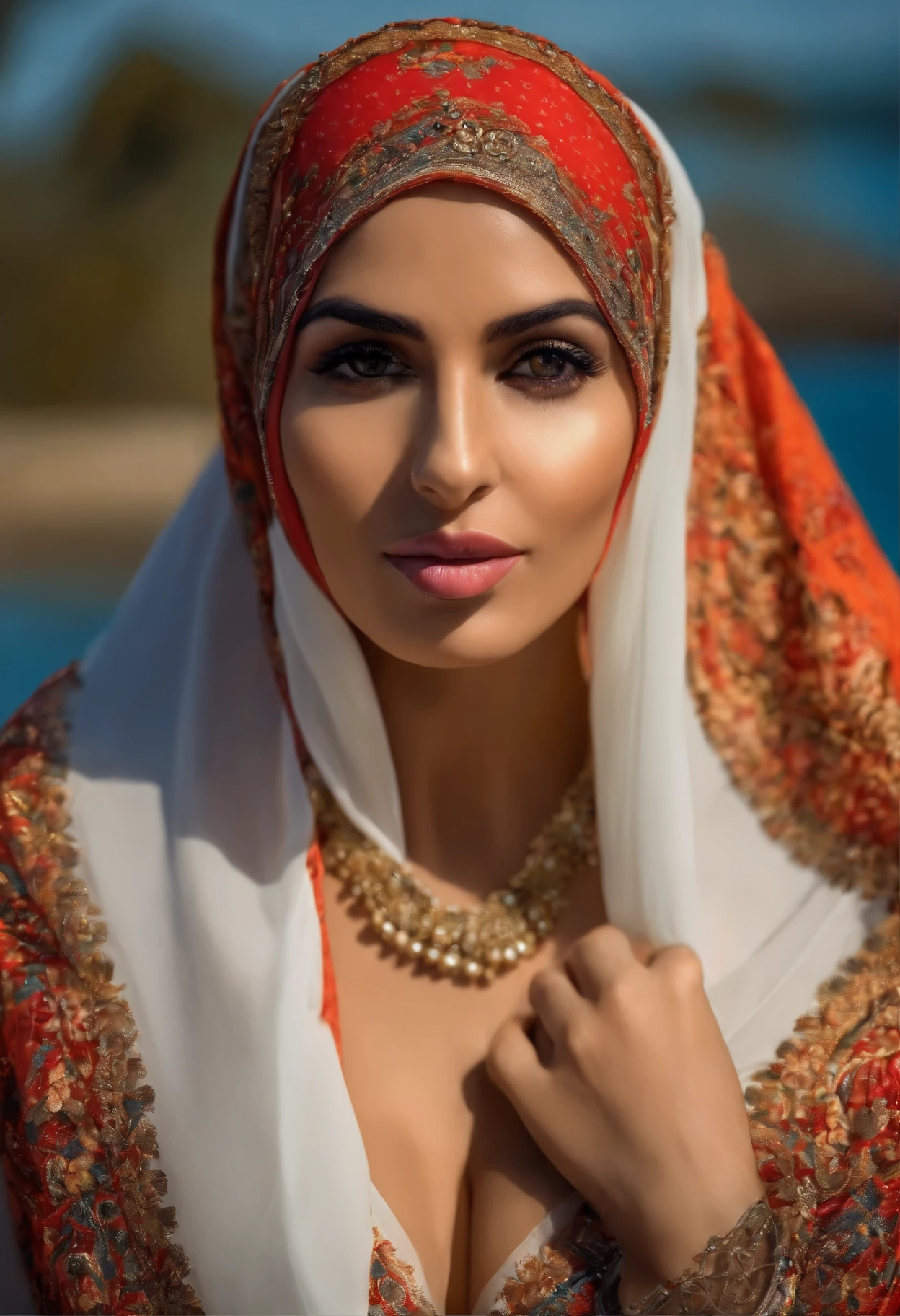 Hijab,naked,big tits