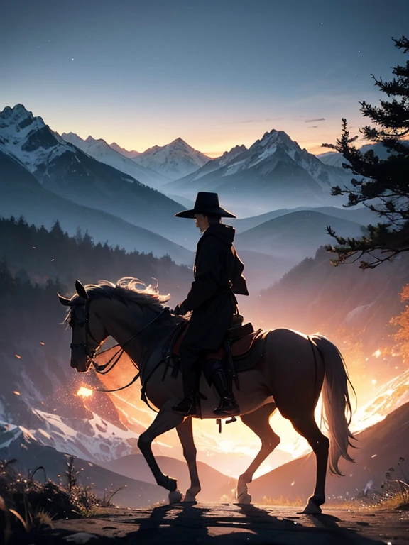 puebol samurai, Espada tradicional, noche de Luz de Luna, noche oscura, noche profunda (((fondo natural, mountains, madera))), ((aire libre))
