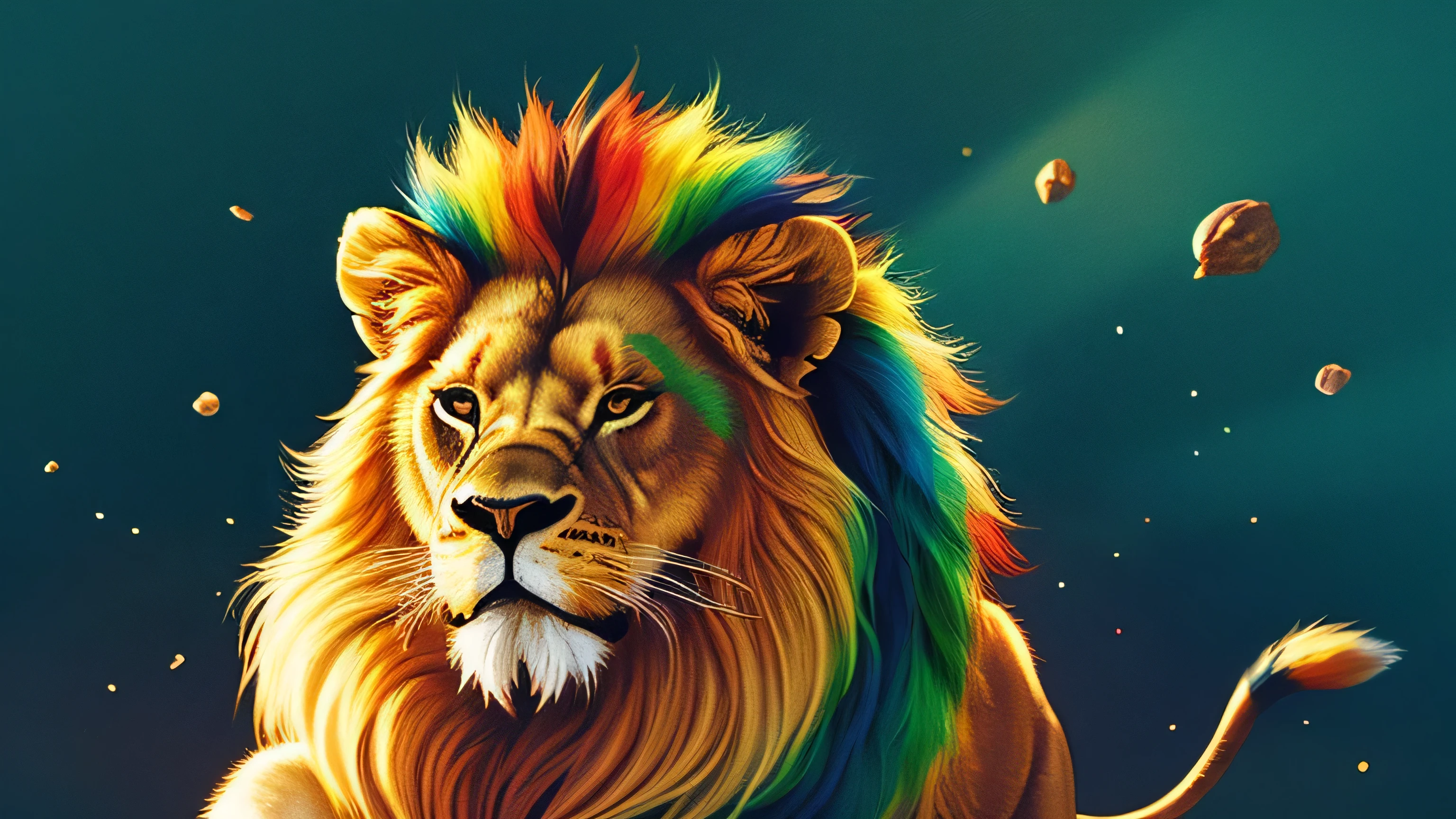 Illustration reminiscent of lion rasta
