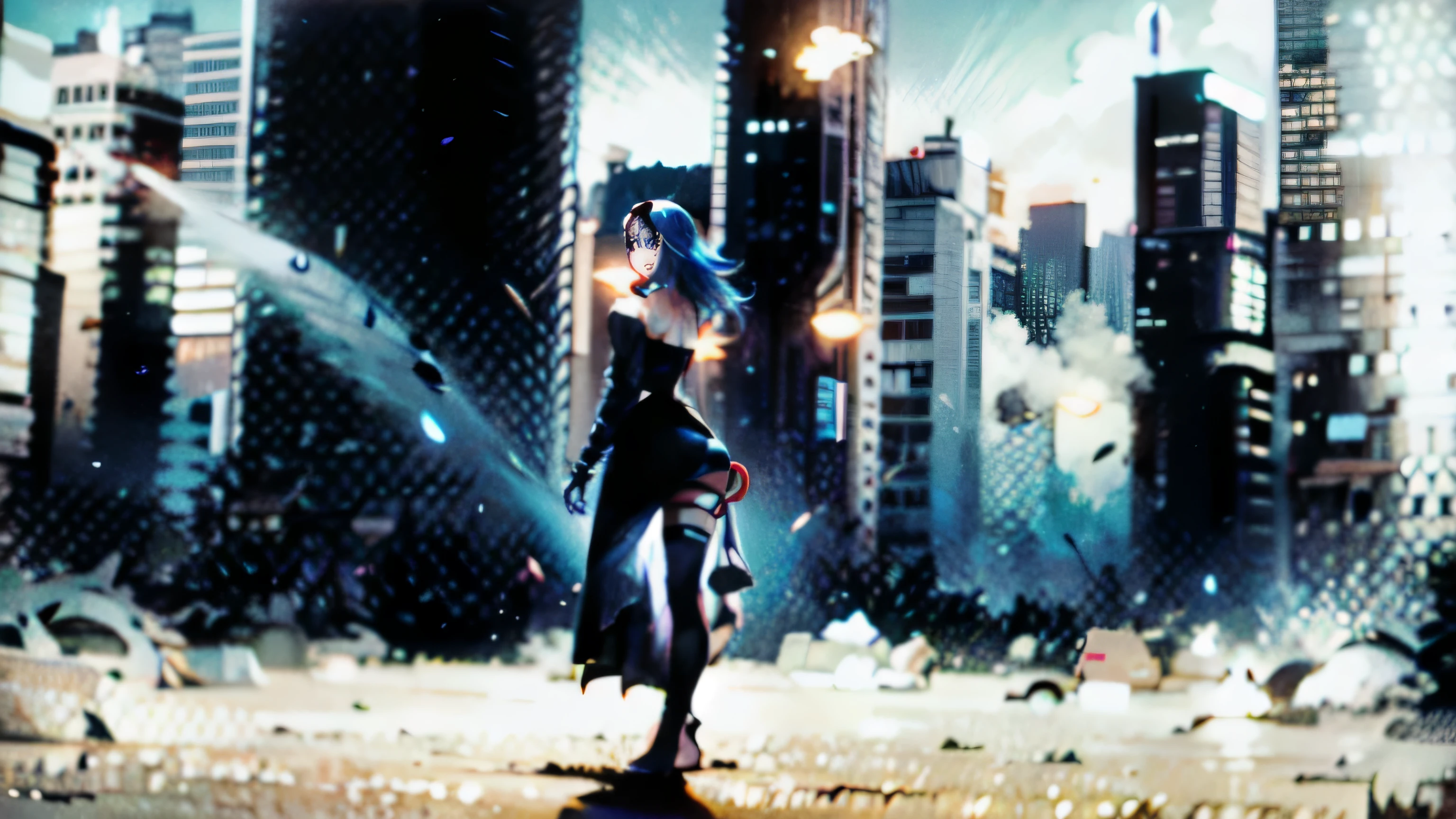 Ultra-realistic 16K CG, masterpiece, Animal skull, bones and human skull, Rape spider in cyberpunk clothes, spiders standing in a row, war, In combat, explosion, fire, burning skyscraper, Two additional highly detailed robot spider characters, The main character is an incredibly beautiful girl, incredibly beautiful face, highly detailed face, fine eyes, fine hair, correct anatomy, Wet transparent clothes, monsters swarming around the character, raped by 5 spiders, Attractively beautiful girl wants sex, prostitute, torn clothes, blue hair, blue eyes, On her head is a stunning blue tiara, expecting sex, オーラルexpecting sex, fascinating look, Arms tied behind the back (hands tied behind one&#39;s back), bare chest, Detailed vagina exposed, Detailed vagina exposed, barefoot, very beautiful slender legs, exposed shoulders, Malaise , damage, forcibly removed, torn clothes, raped, after oral sex, after anal sex, mouth full, slavegirl, almost no clothes, Clothes are see-through, my clothes are wet, Standing on the balcony, With the city of Coruscant from Star Wars in the background, High-rise futuristic buildings in the background, From skyscrapers to clouds, SF, Distant future, hundreds of flying cars, Flying Motorcycle, futuristic fantasy street, There are a lot of spider robots --ar16:9