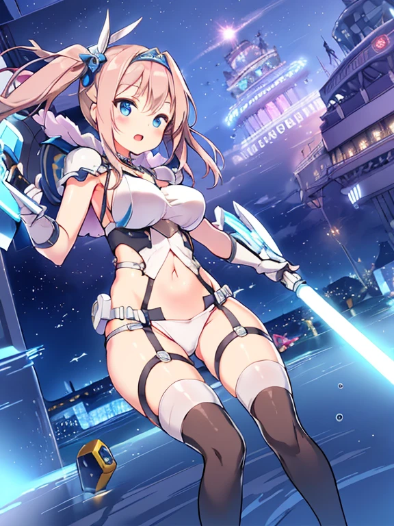 extreme detail,masterpiece,future city,with a girl (Energy Shield):1.3,Tight Fit Bodysuit,protect yourself from danger,use a shield in battle,Futuristic buildings,flying car,the shield becomes brighter,repel the invaders