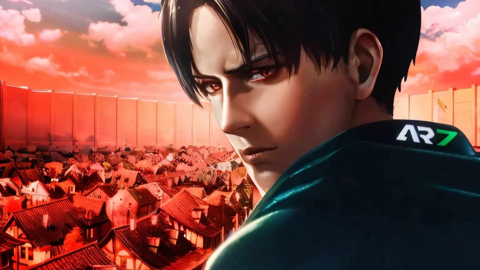 Anime characters with red eyes and black hair are facing each other, Epic anime style, Advanced Digital Anime Art ", Torre de Deus, anime and manga style, Arte Digital Anime!!, l · Lawliet, Estilo anime 4K, Estilo de arte Ufotable, em estilo de cytus e deemo, 4 k manga wallpaper, Arte Digital Anime detalhada, 8k!