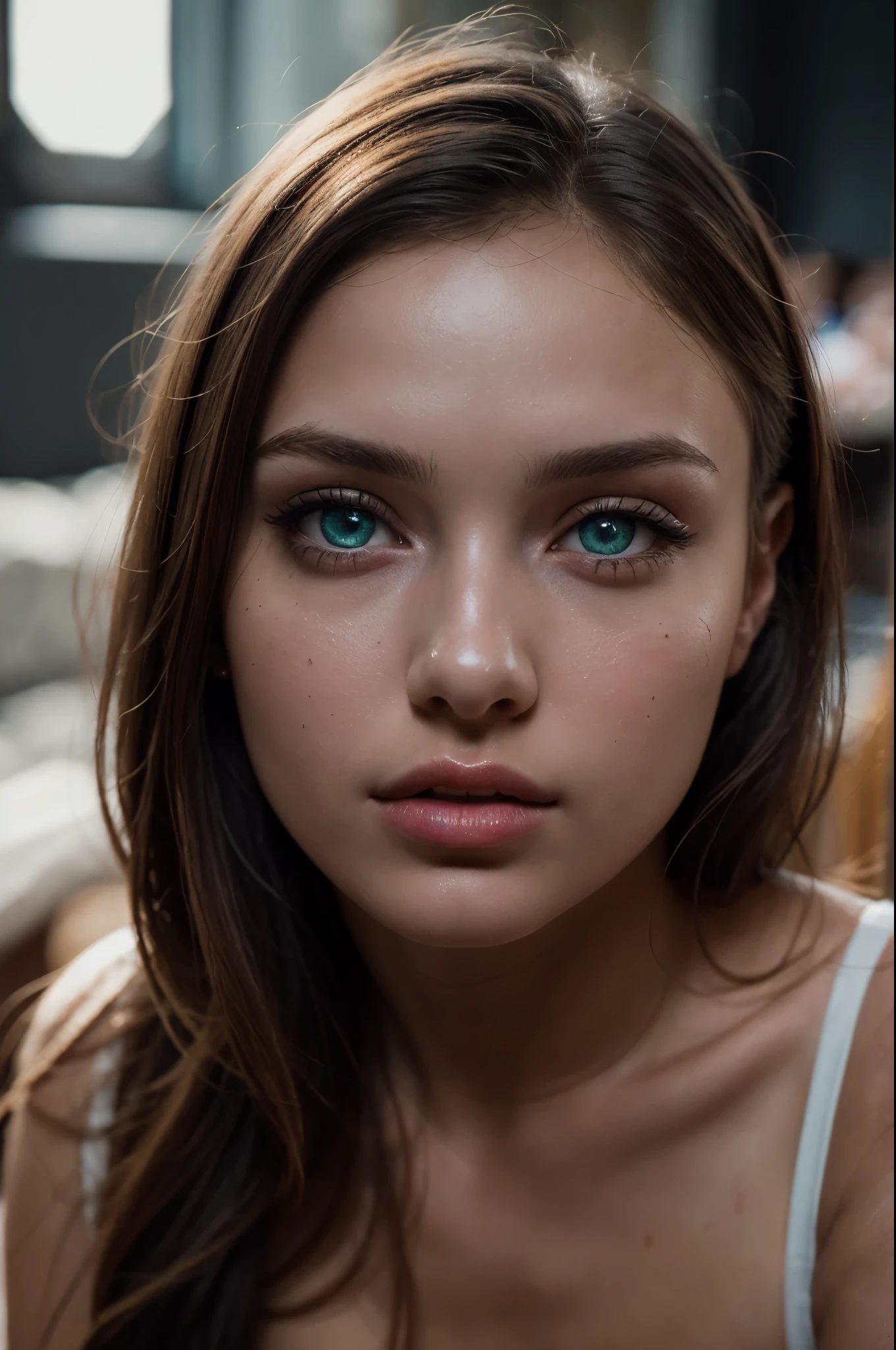 full body shot, 1girl, solo, (8k, RAW photo, best quality, masterpiece:1.3), (realistic, photo-realistic:1.37), realistic skin texture,(photorealistic:1.3),(hyperrealistic:1.2),( beautiful eyes:1.2), perfect face, Intricately, more saturated, arafed woman in a white shirt sitting on a rug, portrait sophie mudd, anna nikonova aka newmilky, beautiful model girl, beautiful girl model, beautiful female model, beautiful dress, gorgeous young model, photo of a beautiful woman, very pretty model, sexy girl with green eyes, beautiful young girl, cute young woman, beautiful model,  in teasing pose, candid celebrity shots, hd, soft, romantic scenes, high renaissance, realistic, insane details, octane render, shiny skin, cinematic, photography, realistic, insane details, octane render, shiny skin, cinematic, photography, Canon EOS 5D Mark IV DSLR, f/ 8. ISO 100, 1/ 250 second