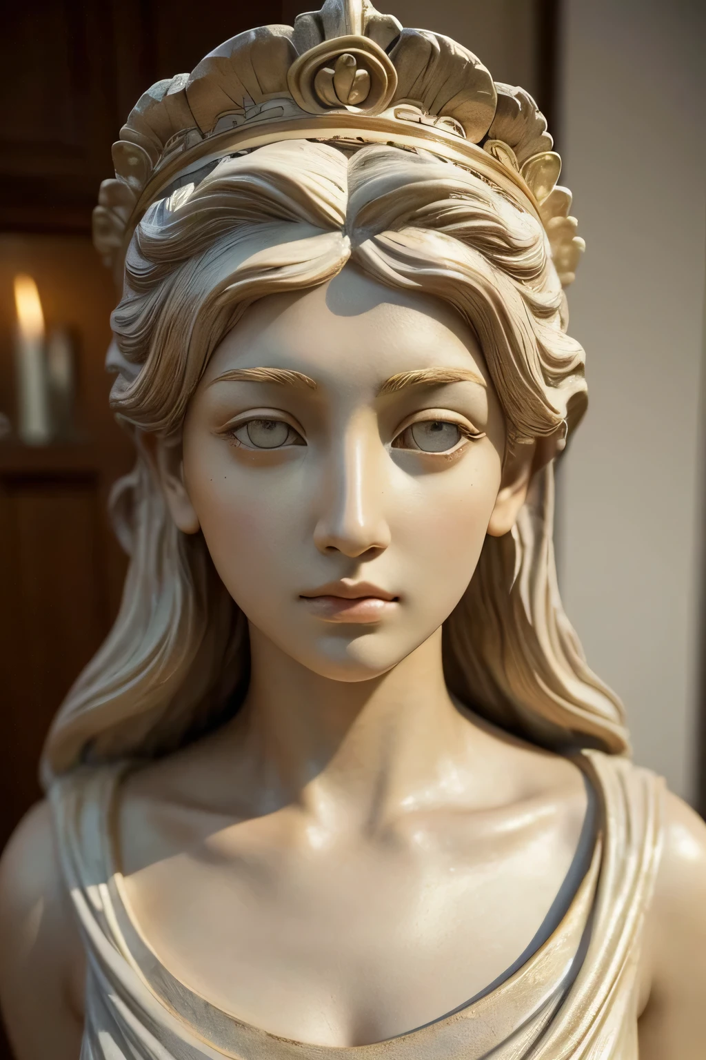 ((best quality)), ((masterpiece)), (detailed), perfect face, female stoic stone statue, sexy pose