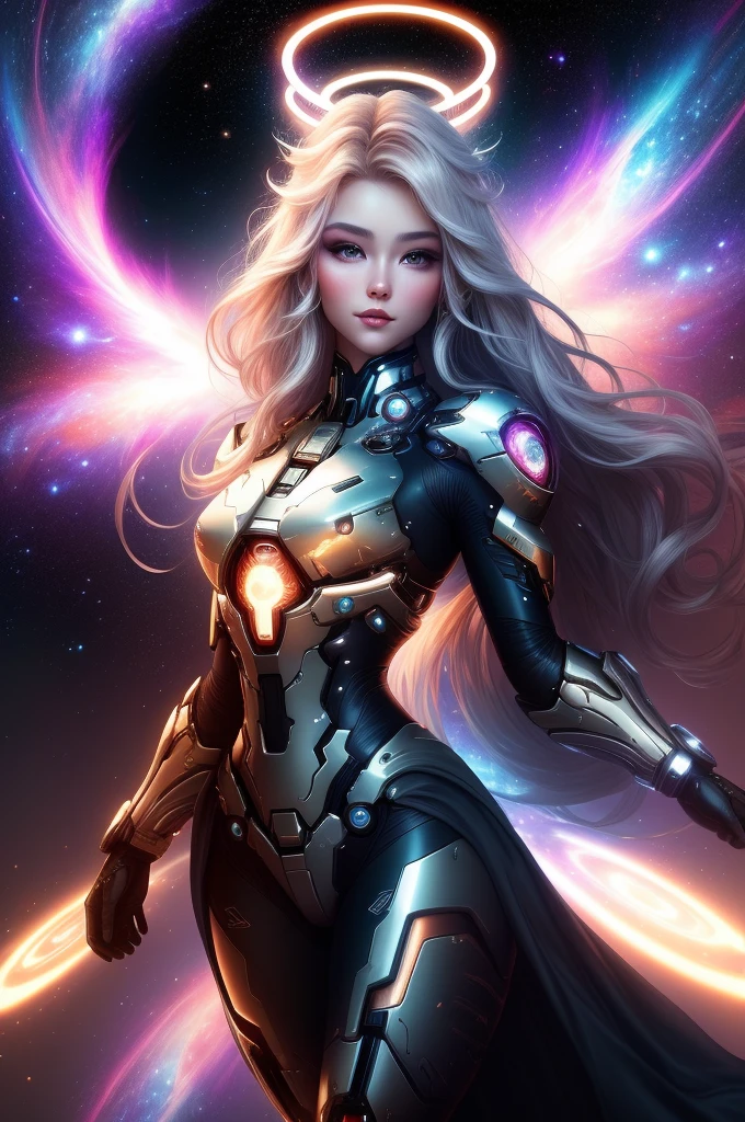 Surreal Beauty Chief, whole body, beauty,charming,sexy,Galaxy background highlights the halo in the background