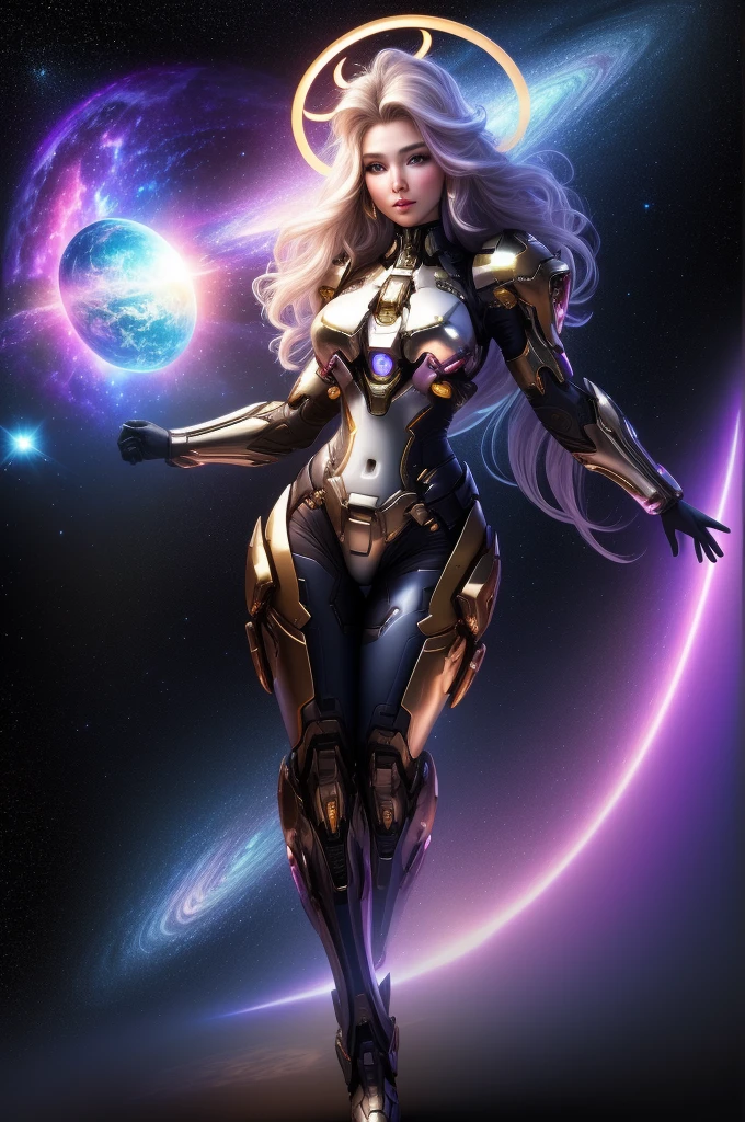 Surreal Beauty Chief, whole body, beauty,charming,sexy,Galaxy background highlights the halo in the background
