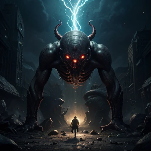 best image quality, masterpiece, super high resolution, BREAK Picture an unfathomable horror, an outer god of the Cthulhu mythos that defies description and comprehension. Its form is a writhing mass of tentacles and tendrils, constantly shifting and undulating in a grotesque dance. BREAK Its many eyes are cold and unfeeling, as if gazing upon the world from an alien perspective. The creature towers over everything in its path, dwarfing mountains and cities alike as it strides through the cosmos. BREAK Its skin is slick and slimy, with strange runes etched into the surface that pulse with an eldritch energy. The very air around the outer god shimmers with power, distorted by its mere presence. BREAK It emits a sound that is not quite a roar, not quite a scream, but something altogether more sinister and unsettling. This is a being that is beyond mortal comprehension, a creature from the void that defies all attempts at rationalization or understanding. BREAK The image of this outer god is a testament to the dark and terrifying depths of the human imagination.