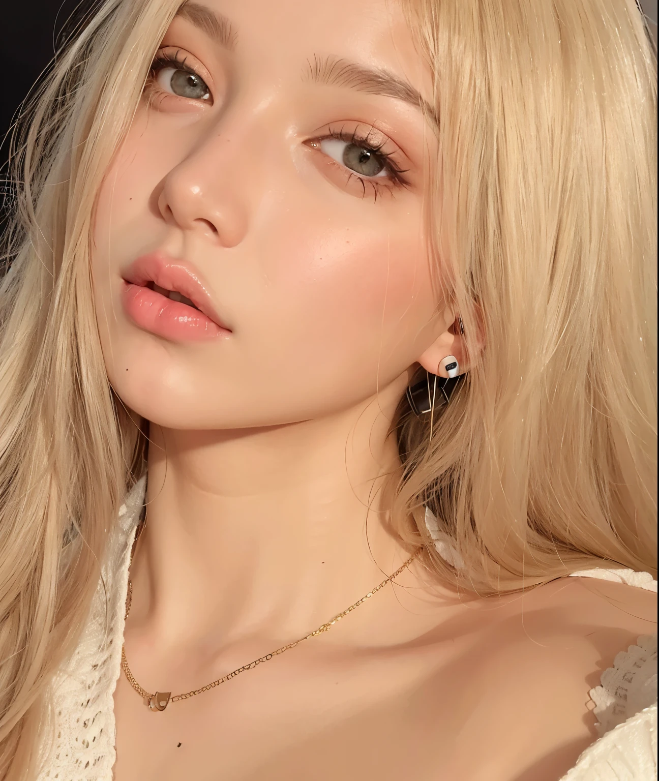 A close-up of a woman with headphones on her head, Retrato Sophie Mudd, Anna Nikolanova aka Newmilky, Pokimane, com fones de ouvido, 18 anos, Delphine bonita, Yelena Belova, Angelina Stroganova, morena com cabelos loiros tingidos, 🤤 retrato da , 2 Modelo feminina de 4 anos, julia gorokhova, Modelo do Instagram