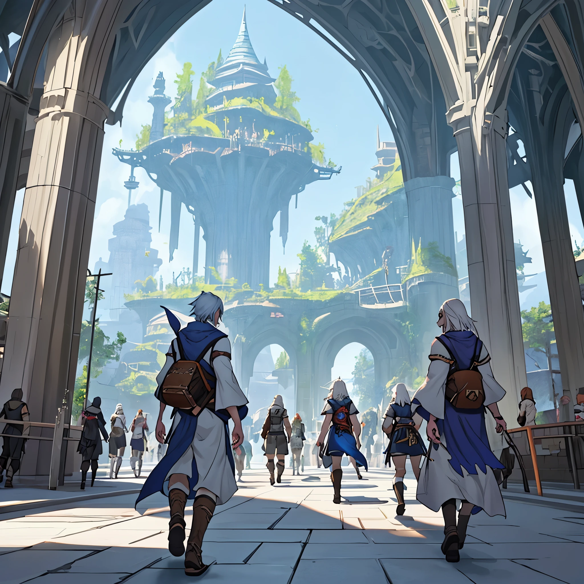 (MMORPG)。 I walk in the departure city