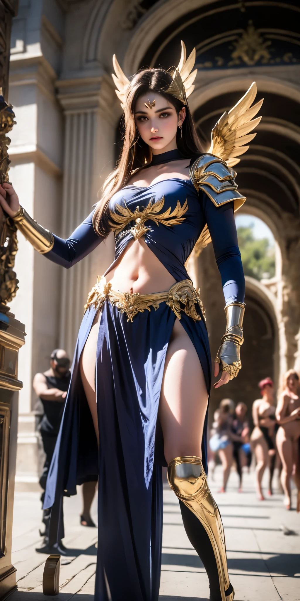 um close de uma mulher com uma caveira no ombro, Anjo majestoso de corpo inteiro, garota anjo cavaleiro, angel in plastic armor, anjo feminino alto, linda garota anjo ciborgue, pretty female cleric, cushart krenz arte chave feminino, serafim, Conceito de personagem do Shadowverse, deusa. detalhes extremamente altos, ( ( arte conceitual do personagem ) ), Araffe Angel com asas dourado andando em uma rua, Anjo majestoso de corpo inteiro, super anjo largo, anjo largo shot, anjo largo, epic angel wings, body shot of cinematic goddess, Epic Angle and Pose, Asas angelicais nas costas, grosso, quente, Rabo, linda garota anjo, de lindo anjo, tiro distante de anjo alto, foto gigante e impressionante da deusa, tem uma mulher de cabelo rosa, corpo inteiro, corpo inteiro, Looking at the camera, Guweiz's non-style artworks, ! sonho artegerm, Lois van Baarle e Ross, estilo de arte realista, Modelo IG | artegerm, Sem estilo Ross Tran, inspirado em Ross Tran, estilo artegerm, artegerm e atey ghailan, Gold-plated araffe in front of a building, Armadura Dourada Angelical, unreal motor render Knights of the Zodiac, Deusa Dourada Atena, as a mystical valkyrie, Cosplay ornamentado, Deusa grega Atena, usando armadura dourada, 3 d deusa minerva, Knights of the Zodiac, - The Mariner Galaxy. muito bonito, mystical atlantean valkyrie, usando armadura dourada, Asas de Ouro, Shaka de Virgem, Knights of the Zodiacs, HDR, 8k, Personagem original, high resolution, alto detalhe, foco no rosto, retrato, , middle ages, Classicismo, andrey atroshenko estilo, pintura, Traditional media, realista, Detailed symmetrical eyes, rosto lindo detalhado, figurativo, belas artes, oil on the canvas, HDR, 8k, Personagem original, high resolution, alto detalhe, foco no rosto, (:1.5), (:1.5), frente frontal, moon jewelry on forehead, joias em forma de lua nova douradas na testa, angry expression, sad expression, Sailor Moon, armadura dourada.