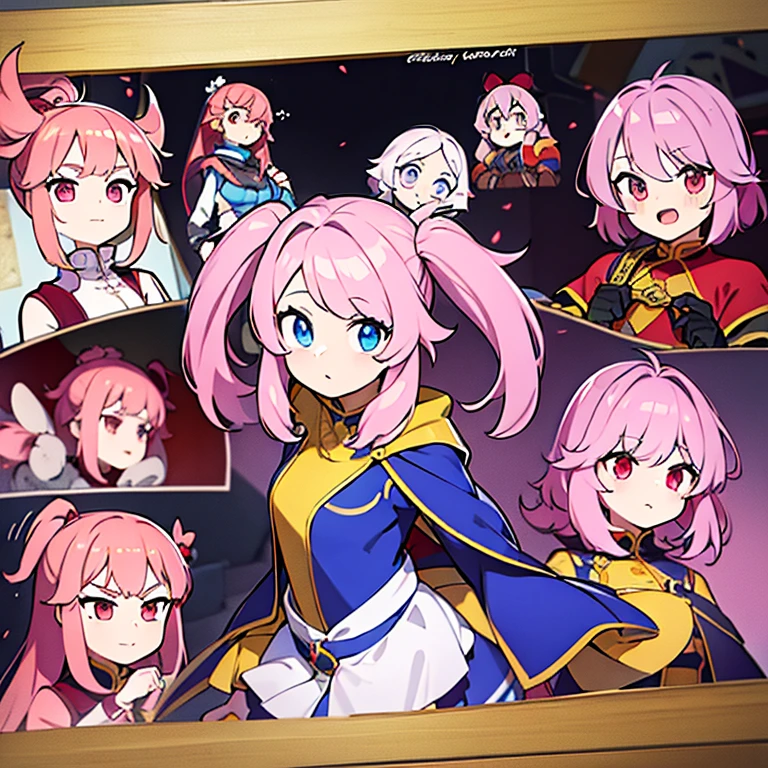 ((Highest quality)), ((masterpiece)), (detailed), (Perfect Face)、The woman is Lacus Lam Tao, a member of the Foundation and wife of Orpheus, King of Accord. She is wearing an engagement ring, beautifully decorated jewelry, and a gorgeous hair ornament.、Lacus, Lam, and Tao have medium-long pink hair and love Orpheus deeply and dearly.、Beloved wife of Orpheus, King of Accord