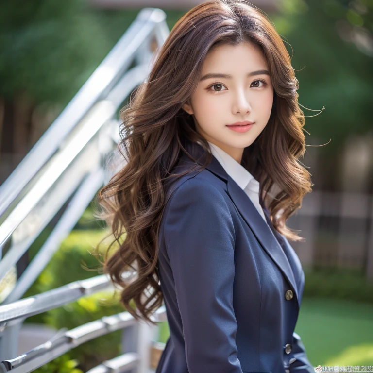 highest quality, super detailed, finely, High resolution, 8k wallpaper, perfect dynamic composition、highest quality,super detailed,young and thin、realな容姿、 detailed eyes and lips, sexy face、10th generation、whole body、plump breasts、open your mouth a little、real、Navel exposed、open legs、long hair、Wavy hair、1 person、suit、Provocative、Half-taken skirt、office、company、